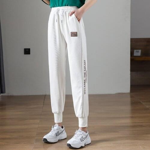 Gray Sweatpants for Women 2021 Autumn New Baggy Fashion Oversize Sports Pants Balck Trousers Female Joggers Streetwear