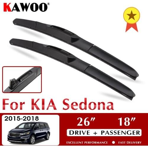 KAWOO Wiper Front Car Wiper Blades For KIA Sedona 2015-2018 Windshield Windscreen Front Window Accessories 26"+18" LHD RHD