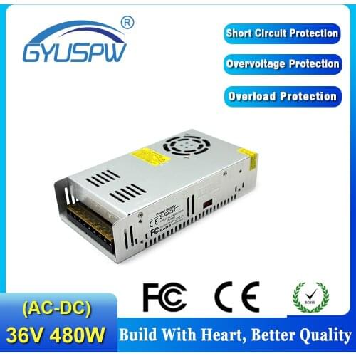 LED Lighting DC36V 480W Switch Power Supply 3D Printer for CNC Router Single Output Foaming Mill Cut Laser