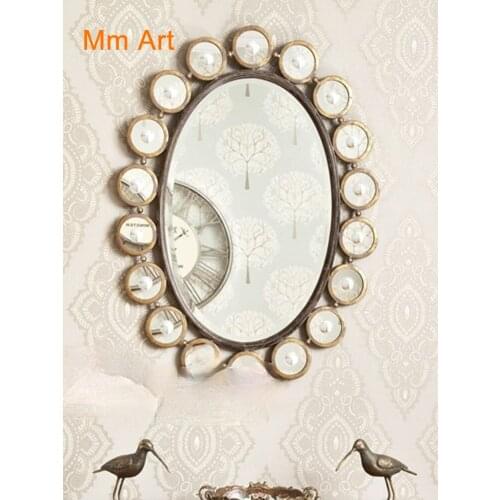 Makeup Mirror Dressing Mirror round Mirror Bathroom Mirror Decorative Mirror Simple Modern Decorative Wall Mirror Home