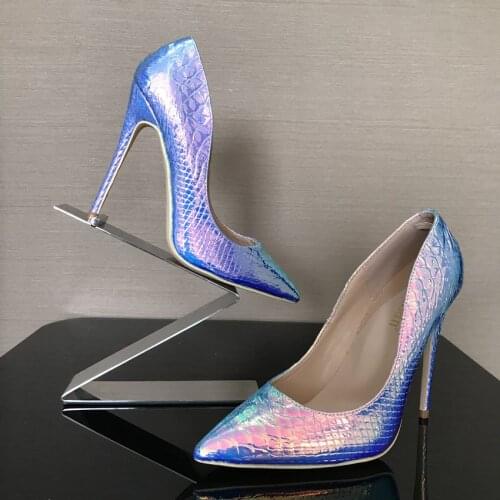 YUE JABON Women Pumps Snake Pattern High Heel Shoes Pointed Women Pumps Pointed Toe Women Heels 12cm/10cm/8cm Dress Shoes