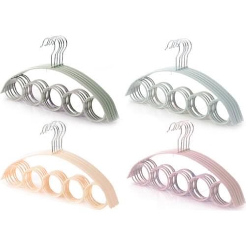 1 Piece Scarf Hanger PP Material Hanger For Scarves Plastic Circles Scarf Hanger Organizer Neck Tie And Belt Hanger