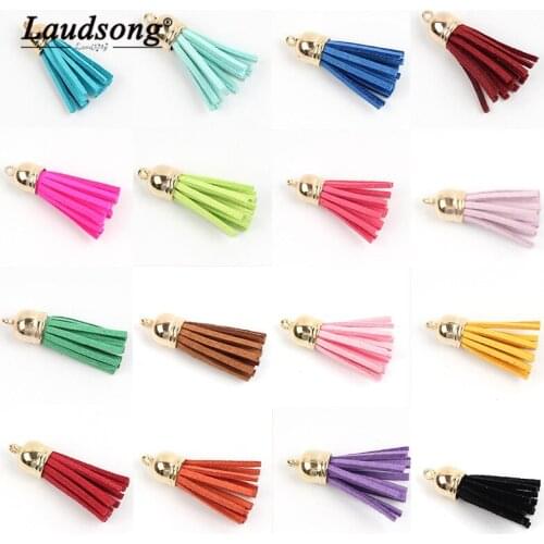 10PCS Tassel Vintage Leather Tassels Fringe For Purl Macrame Fringe DIY Jewelry Making Keychain Cellphone Strap Pendant Findings
