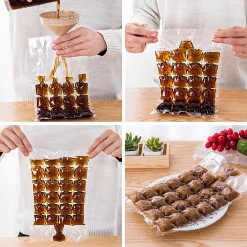 10pcs/pack Disposable Ice-making Bags Self-sealing Ice Cube Tray Mold Home Kitchen Gadgets Summer DIY Drinking Tool