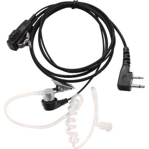 2pcs Earpiece Covert Acoustic Air Tube Bodyguard Headset 2-pin For Icom IC-F3S Maxon Yaesu Radio Walkie Talkie Accessories
