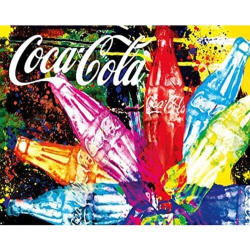 3D Diamond Mosaic Full Square 5D DIY Diamond Cola Decoracion Diamond Painting Cross Stitch Coloured Bottle Art Home Decor Gift