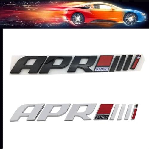 3D APR Stage /// III + car Hood Fender trunk Rear Bonnet Emblem Badge Sticker for Golf S3 S5 S6 TTS RS7 R20 R32 R36 MK4 MK6 MK7