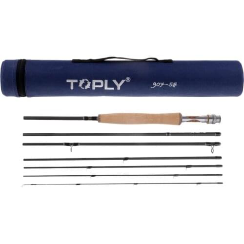 7 Sections Fly Fishing Rod 8.9ft 46T Carbon Fiber Fly Rods Detachable Pole with Tube Case Carp Fishing Tackles
