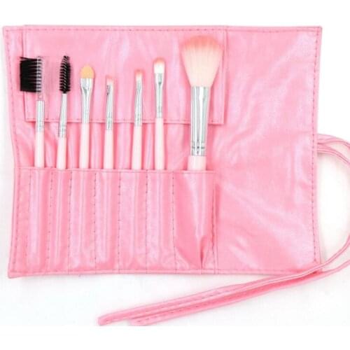 7Pcs/lot New portable makeup brush set with PU bag beauty tools makeup brush