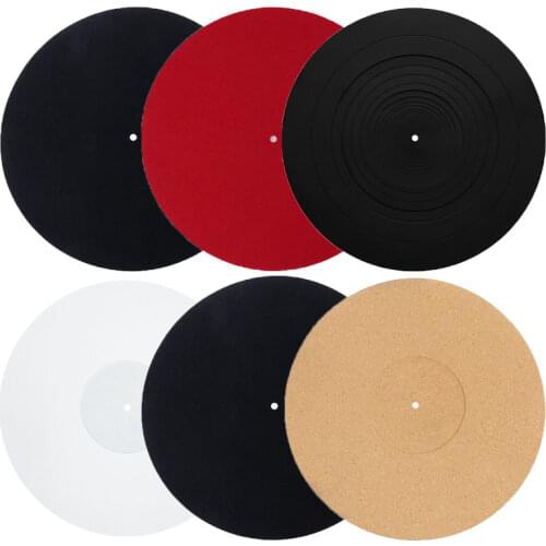 B2EA 12inch Silicone Pad Rubber LP Antislip Mat Durable Anti-vibration Phonograph Turntable