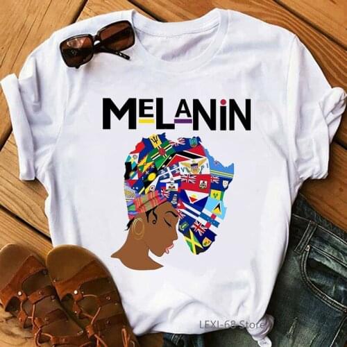 Power Africa Queen Black girls Female T shirt graphic tees women Aesthetic Clothes T-shirts melenin poppin tshirt femme