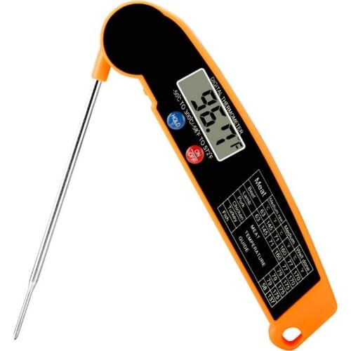 BBQ Thermometer Digital Meat Thermometer Cooking with Folding Probe Kitchen Food Electronic Probe Temperature Meter Gauge Tool