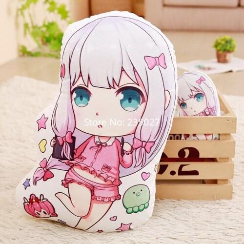 Eromanga Sensei PP Cotton Figure Toys Izumi Sagiri Short Plush Doll Pillow 45cm