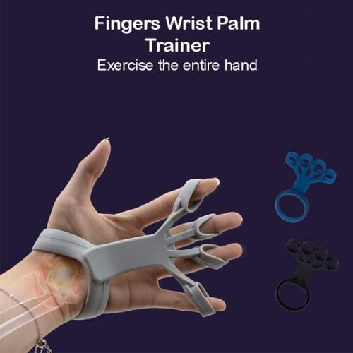 Hand Gripper Trainer Finger Expander Exerciser Wrist Support Strengthener Fitness Stress Relief Device Decompression Elastic Toy