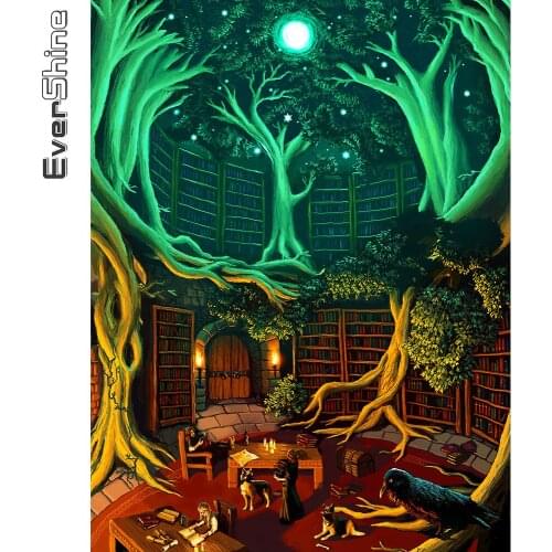 Evershine Diamond Embroidery House Diamond Painting Tree Landscape Cross Stitch Cartoon 5D DIY New Arrival Decor For Home