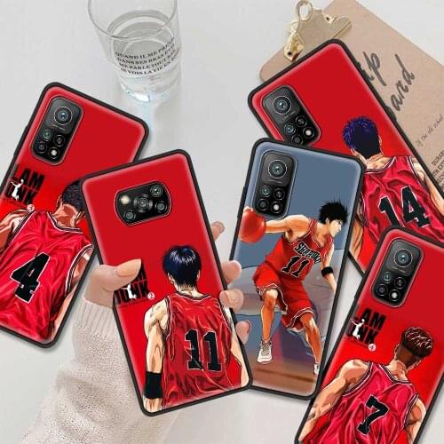 Hot-blooded Slam Dunk Phone Case For Mi Poco X3 NFC Pro M3 F3 10 10t Lite Soft Black TPU Bumper Fundas Smartphone