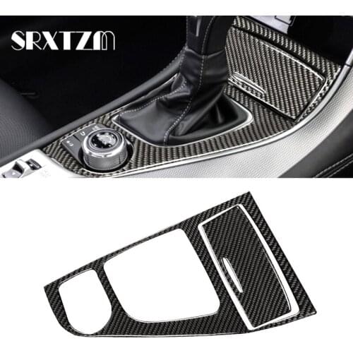 Carbon Fiber Car Front Console Gear Shift Panel Cover Trim Decal Sticker For Infiniti Q50 Q50 2014 2015 2016 2017 2018 2019