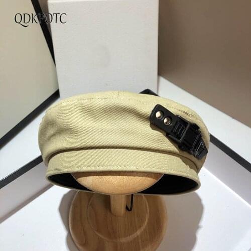 2021 Men Women Autumn Hat New Pure Cotton Berets Fashion Outdoor Korean Version Punk Style Simplicity Painter Cap QDKPOTC