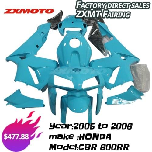 ZXMOTO Motorcycle Full Fairing Kit Body Parts ABS Plastic Bodywork For 2005 2006 HONDA CBR 600RR F5 05 06 Tiffany Blue Painted