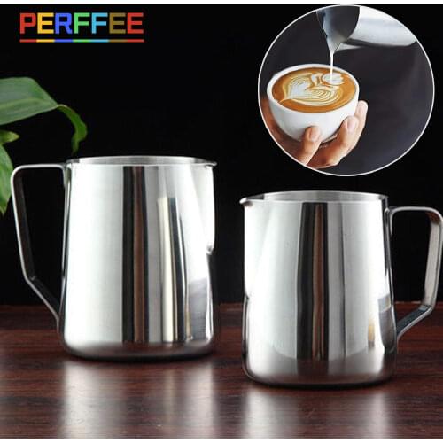 Espresso Coffee Latte Milk Frothing Pitcher Stainless Steel Milk frothing Jug Stamped Scale Milk Froth Jug 350/600/1000ML