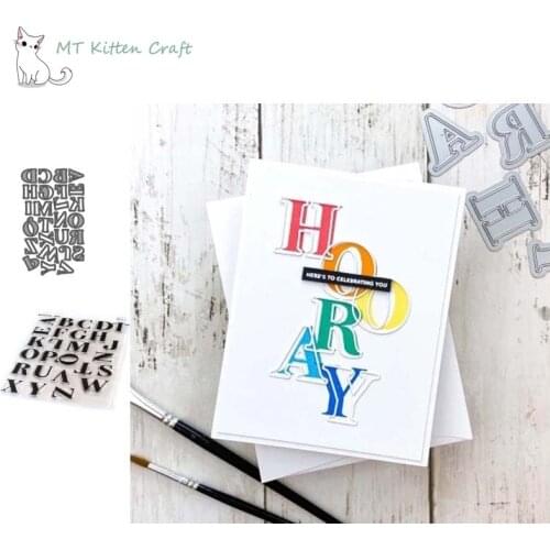 MT 26 Uppercase Letters Metal Cutting Dies and Stamps For DIY Scrapbooking Photo Album Embossing Paper Cards Decorative Crafts