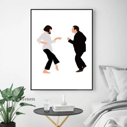 Cartoon Figure Classic Movie Poster Abstract Minimalist Wall Art Canvas Painting Print Wall Picture for Living Room Home Decor