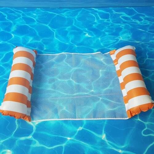 Portable Swimming Inflatable Float Summer PVC Inflatable Net Water Pleasure Lounge Chair Floating Bed Swimming Tool