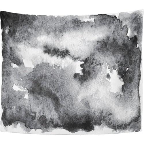 Grey Gray White Black Watercolor DIY Natural Cloud Whimsical Home Decor Tapestry Wall Hanging for Living Room Bedroom Dorm 50x60