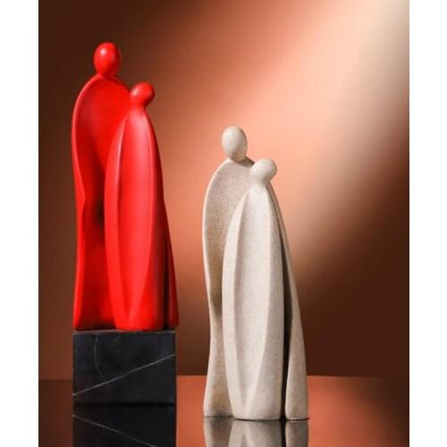Nordic Abstract Couple Characters Resin Accessories Hotel Cabinet Ornaments Crafts Home Livingroom Desktop Sculpture Decoration