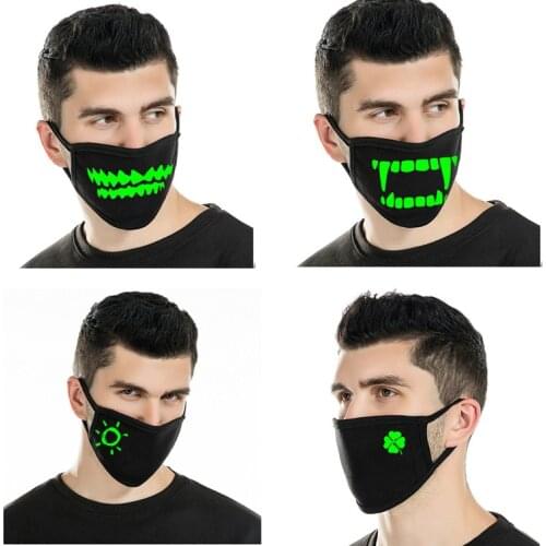 Halloween Party Masks Dustproof Luminous Mask Scary Skeleton Women Men Cosplay Decor Horror Props Halloween Decoration Supplies