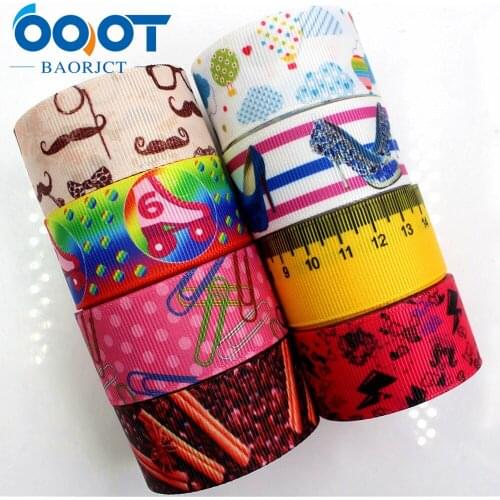 OOOT BAORJCT 176165 25mm 10yard Cartoon Ribbons Thermal transfer Printed grosgrain Wedding Accessories DIY handmade material