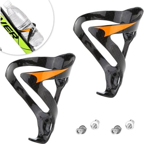 2pcs Full Carbon Fiber Super Light Bike Bicycle Carbon Fiber Glossy Water Bottle Holder Cage