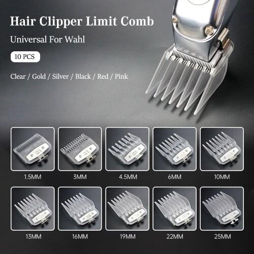 10 Pcs Hair Clipper Limit Comb Guide Combs Attachment Accessories Electric Clipper Limit Combs Universal For Wahl Haircut Tools