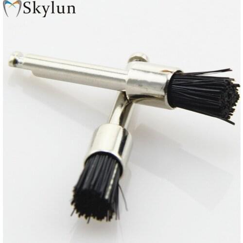 1000PCS Dental polish prophy brush Latch style flat Prophylaxis brush polishing Black bristle Filament brush bristle brush PB350