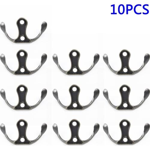10x Wall Door Zinc Alloy Antique Hook Hanger Wall Key Hooks For Key Handbags Clothes Coat Hat Bag Towel For Home Living Room