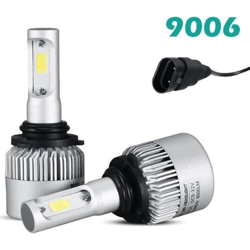 2PCS Car LED 9006 HB4 9005 HB3 S2 72W LED Headlight Conversion Kit 6500K White 8000LM