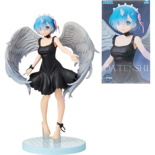 21 Cm Anime Figure Re:Life In A Different World From Zero Rem De Tenshi Action Figure Model Doll Decoration Christmas Gift