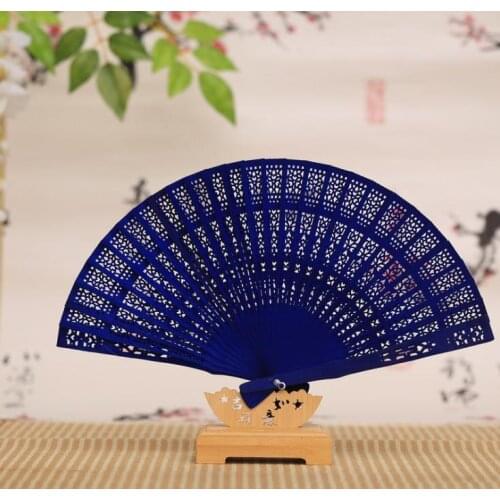 300 pieces/lot) New wedding fans Chinese solid color sandalwood fans Fancy party favors 8 inches 7 colors available SN399