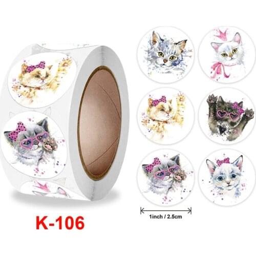 500PCS Cute Cartoon Animals Sticker for Kids Encourage Sealing Labels Paper School Teacher Supplies Child Reward Sticker Labels