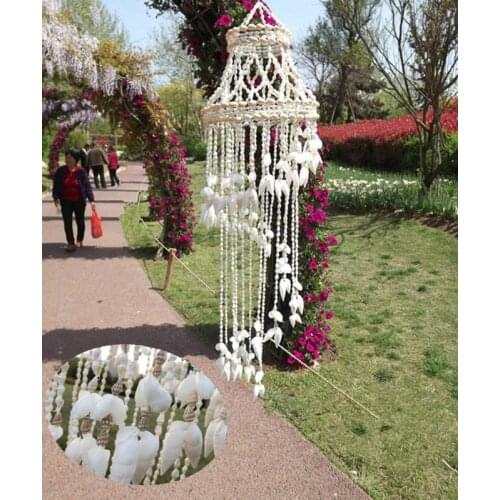 70cm Natural Hanging Coral Shell Wind Chimes Wall Dream Catchers Handmadel Home Room Decoration White