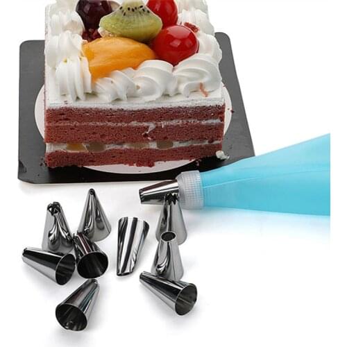 8/14/26Pcs Silicone Pastry Bag Kitchen Accessories Tools DIY Reusable Pastry Home Gadget Baking Tools For Cake Decorating Nozzle