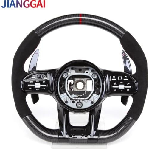 Car Steering Wheel 100% Carton Fiber Itlay Alcantara For Mercedes AMG C63 W212 W205 W204 W213 2012-2020 Model