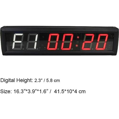 Big Gym Crossfit Clock LED Fitness Interval Timer Wall Gym Digital Countdown Timer Clock 2.3 Inches Hot-selling