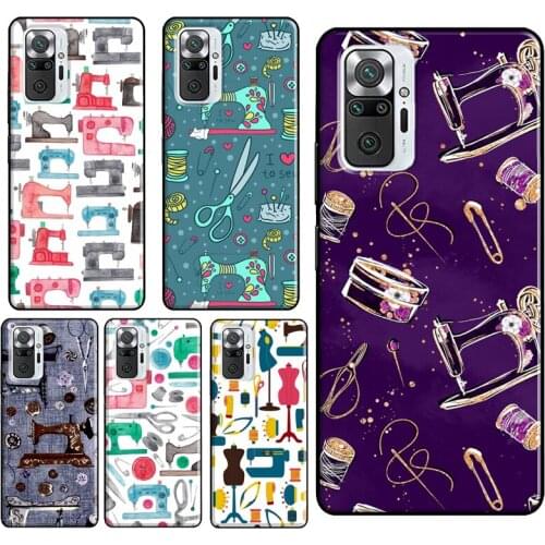Vintage Sewing Machines Case For Xiaomi Redmi Note 10 Pro 7 8 9 Pro Note 9S 8T Cover For Redmi 9 9A 9C 9T 7A 8A