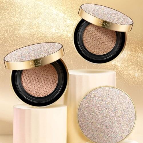 KAN BB Air Cushion Foundation CC Cream Concealer Whitening Makeup Cosmetic Waterproof Brighten Face Base Tone with Replace Box