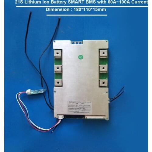 21S Lithium Ion Or Lifepo4 Battery Smart Bluetooth BMS for electric motorcycle battery with APP software and 60A to 100A Current