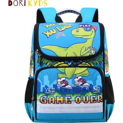 DORIKYDS Fashion Cartoon Dinosaur Children Schoolbag Knapsack Kids Satchel Space School Bags Mochila Escolar