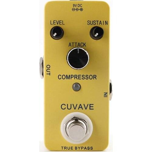 CUVAVE Electric Guitar Effects Pedal Mini Classic Compressor Fully Metal Shell Guitarra Effect Guitar Accessories