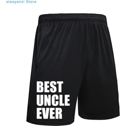 Fathers Day Gift Best Uncle Ever Adult sports shorts Mens running pants funny Uncle Gift short pants top-3094-3
