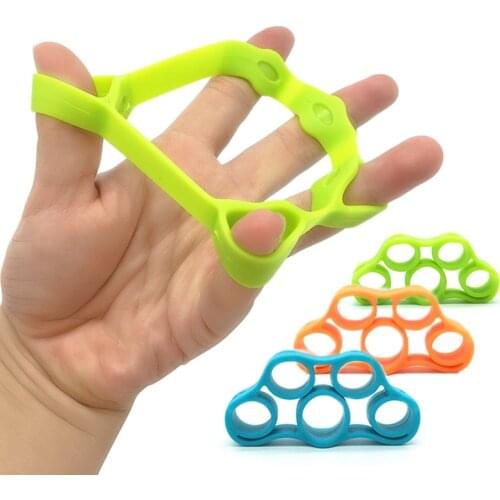 Silicone finger resistance band grab finger joint muscle trainer pull ring handle expander Exercise Fitness Equipment 8